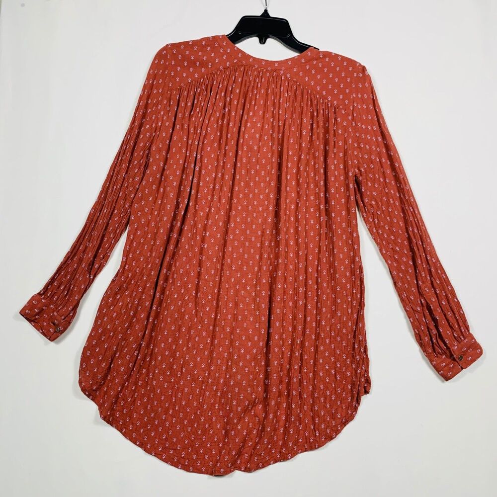 Free People Shirt Womens XS TP Boho Sienna High Low Long Sleeve Peasant Bohemian - Picture 9 of 10